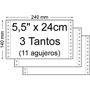 BASIC PAPEL CONTINUO BLANCO  5,5" x 24cm 3T 2.000-PACK 5.524B3